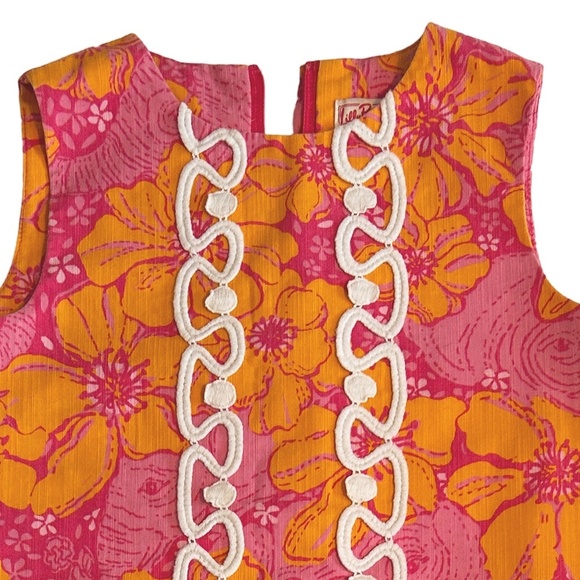 Lilly Pulitzer Original All Over Print Shift Dress Pink Elephant Peach Hibiscus - Picture 4 of 14